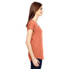 Anvil Women's Heather Bronze Triblend V-Neck T-Shirt