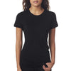 Next Level Women's Black Slub Crew Tee