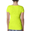 Next Level Women's Neon Yellow Slub Crossover V-Neck Tee