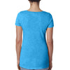 Next Level Women's Turquoise Slub Crossover V-Neck Tee