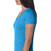 Next Level Women's Turquoise Slub Crossover V-Neck Tee