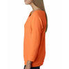 Next Level Women's Neon Heather Orange Terry Raw-Edge 3/4-Sleeve Raglan Tee