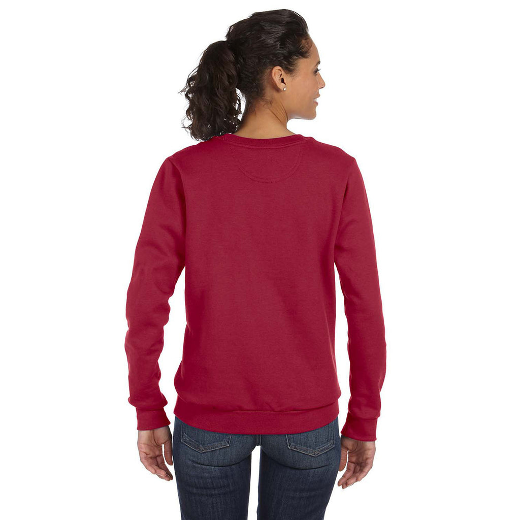 Anvil Women's Independence Red Crewneck Fleece Sweatshirt