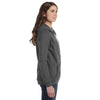 Anvil Women's Charcoal Full-Zip Hooded Fleece