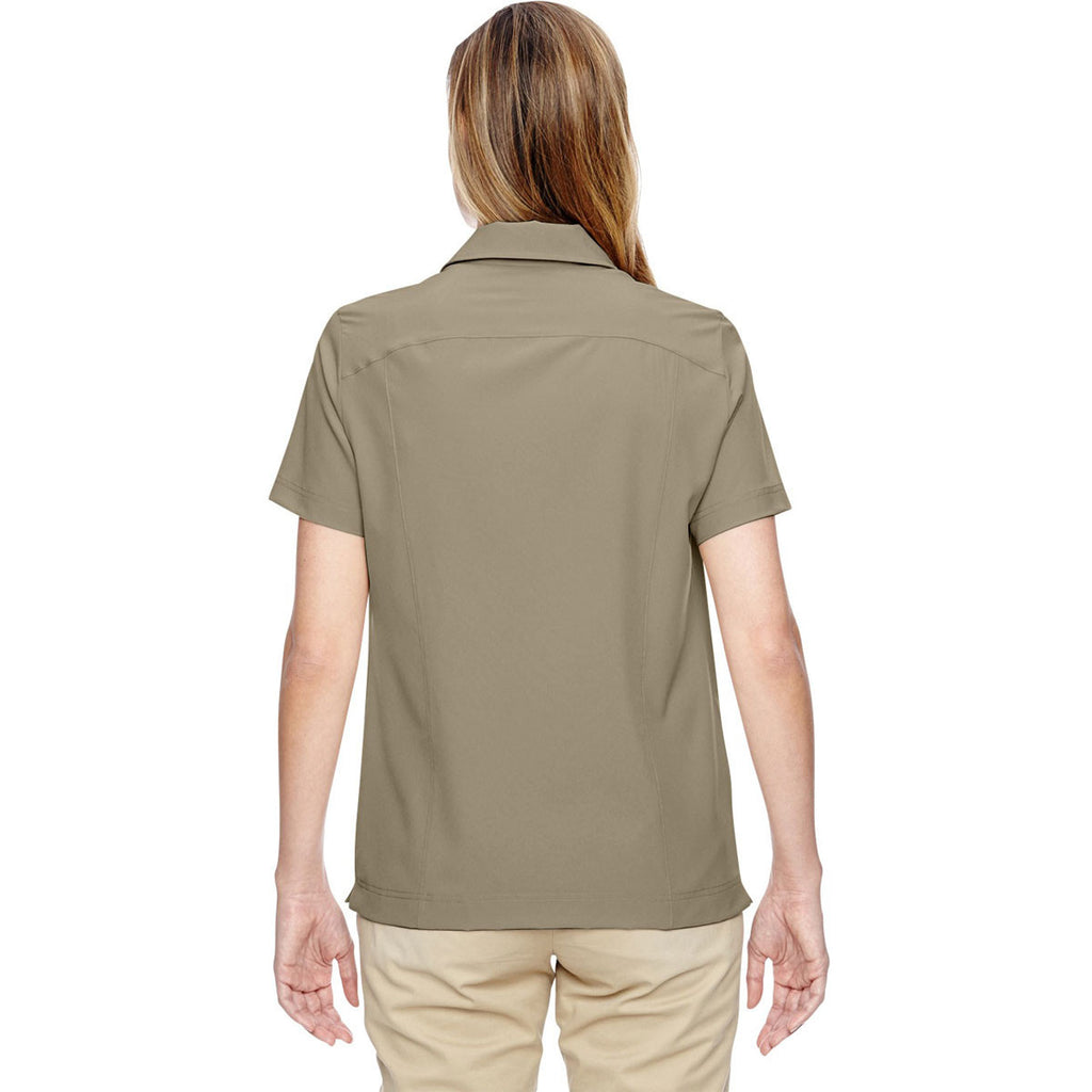 North End Women's Stone Excursion Crosscheck Woven Polo