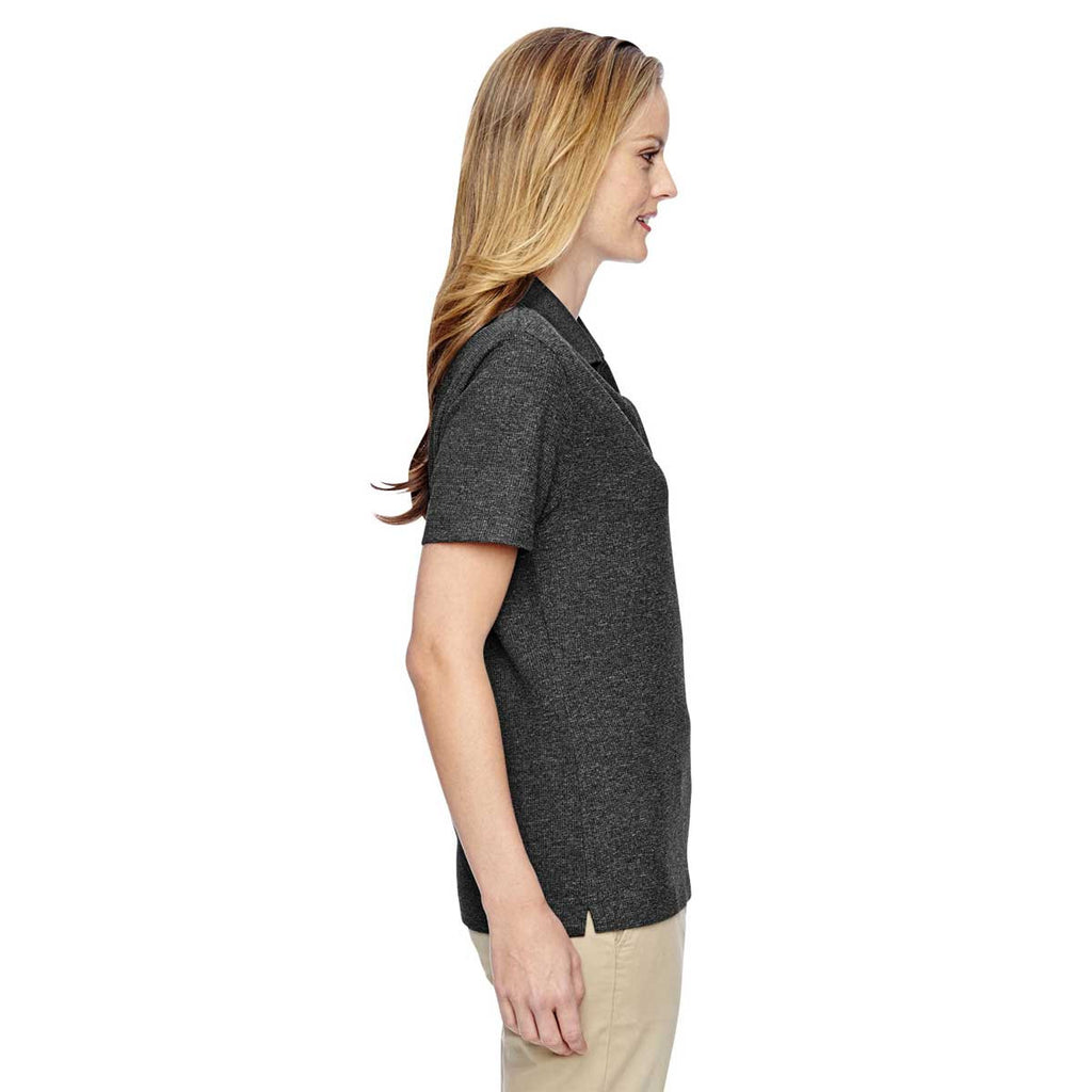 North End Women's Black Excursion Nomad Performance Waffle Polo