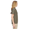 North End Women's Dark Oakmoss Excursion Nomad Performance Waffle Polo