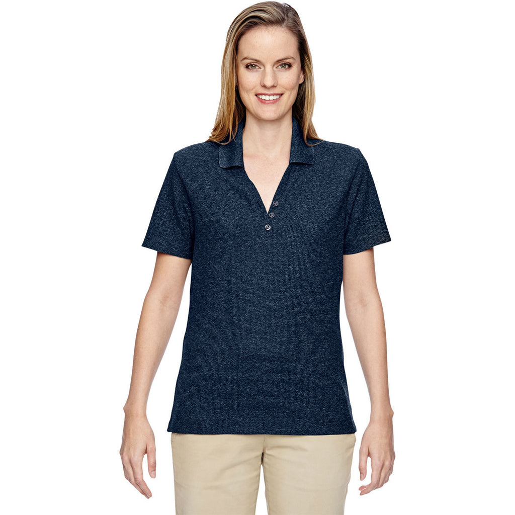 North End Women's Navy Excursion Nomad Performance Waffle Polo