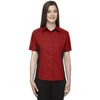 North End Women's Classic Red Fuse Colorblock Twill Shirt