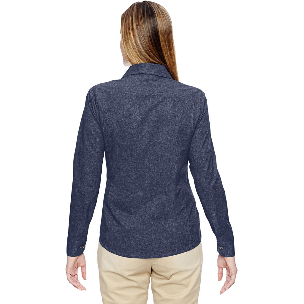 North End Women's Navy Excursion Utility Two-Tone Performance Shirt