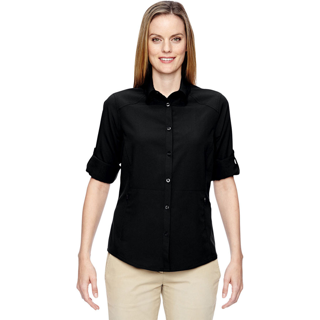 North End Women's Black Excursion Concourse Performance Shirt