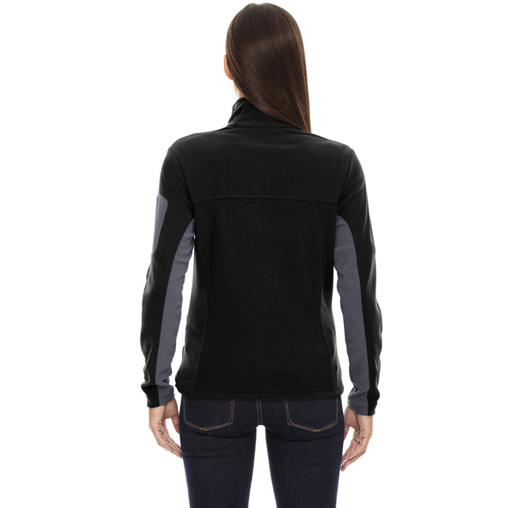 North End Women's' Black Microfleece Jacket