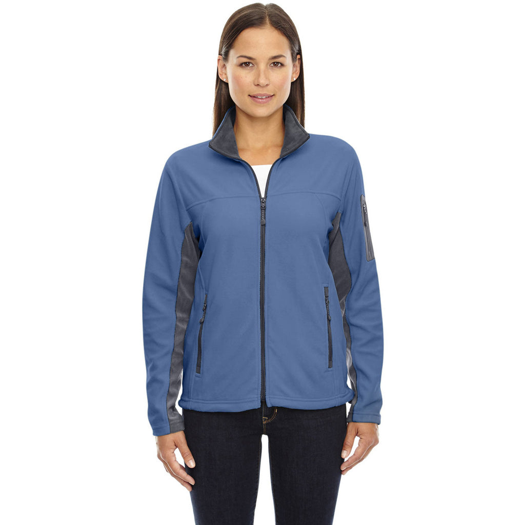 North End Women's' Lake Blue Microfleece Jacket