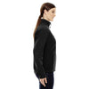 North End Women's Black Compass Colorblock Three-Layer Fleece Bonded Soft Shell Jacket