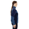 North End Women's Blue Ridge Compass Colorblock Three-Layer Fleece Bonded Soft Shell Jacket