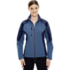 North End Women's Blue Ridge Compass Colorblock Three-Layer Fleece Bonded Soft Shell Jacket