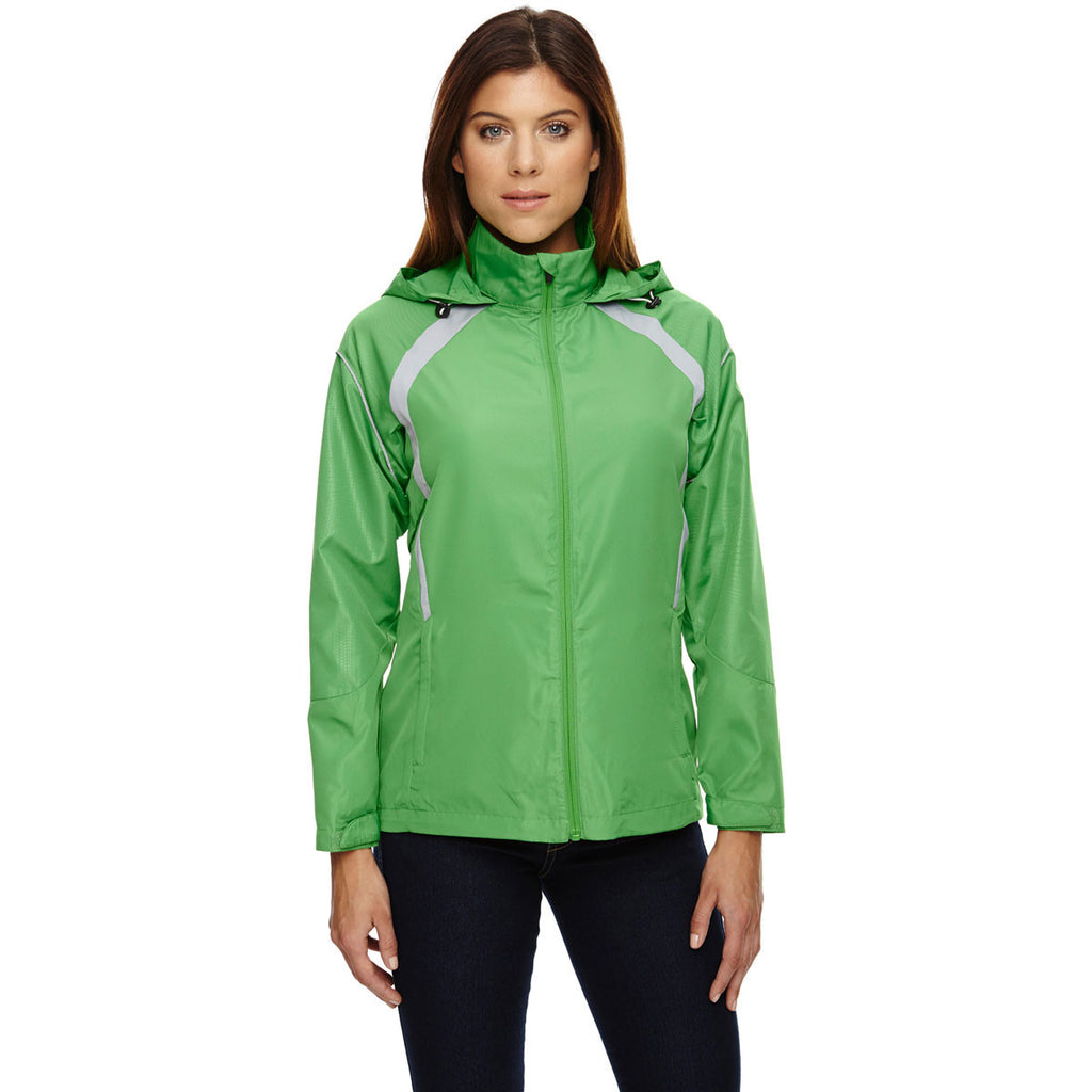 North End Women's Valley Green Sirius Jacket with Embossed Print