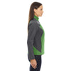 North End Women's Valley Green Terrain Colorblock Soft Shell with Embossed Print