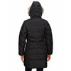 North End Women's Black Boreal Down Jacket with Faux Fur Trim