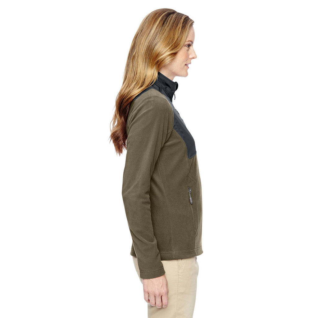 North End Women's Dark Oakmoss Excursion Trail Fabric-Block Jacket