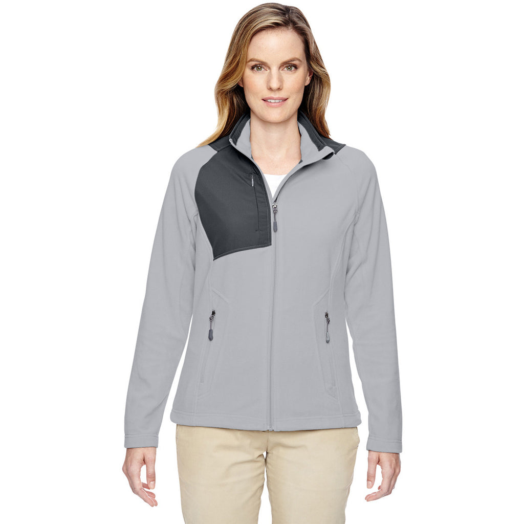 North End Women's Silver Excursion Trail Fabric-Block Jacket