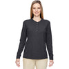 North End Women's Navy Excursion Nomad Performance Waffle Henley
