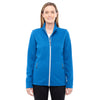 North End Women's Nautical Blue/Platinum Performance Fleece Jacket