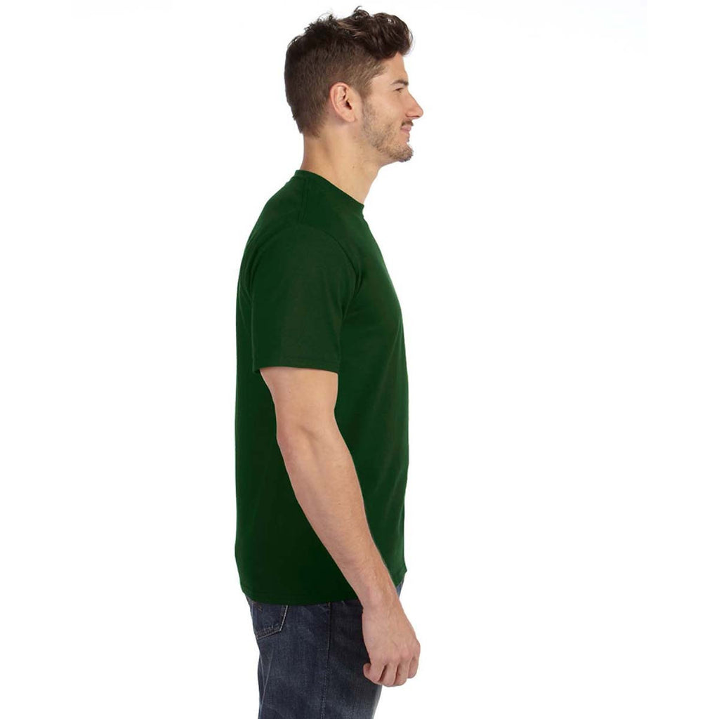Anvil Men's Forest Green Midweight Pocket T-Shirt