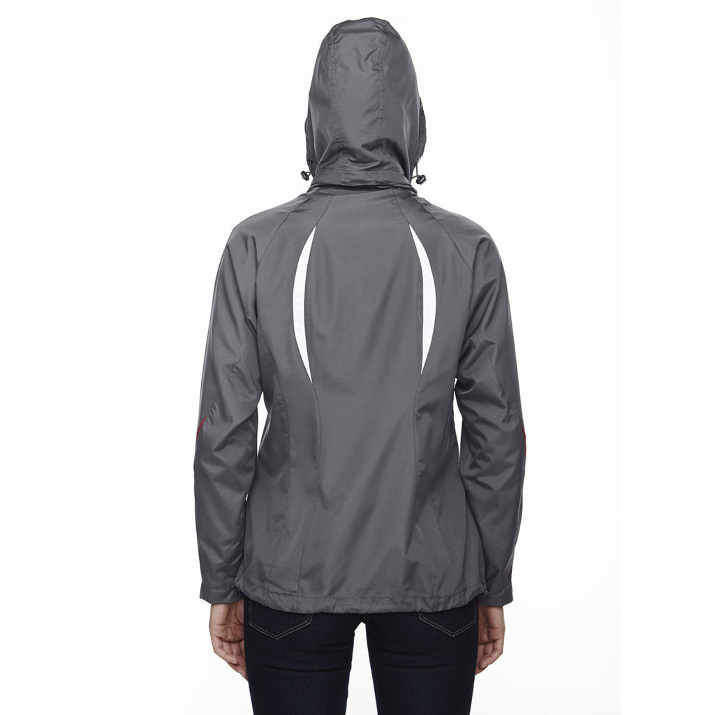 North End Women's Black Silk Impact Active Lite Colorblock Jacket