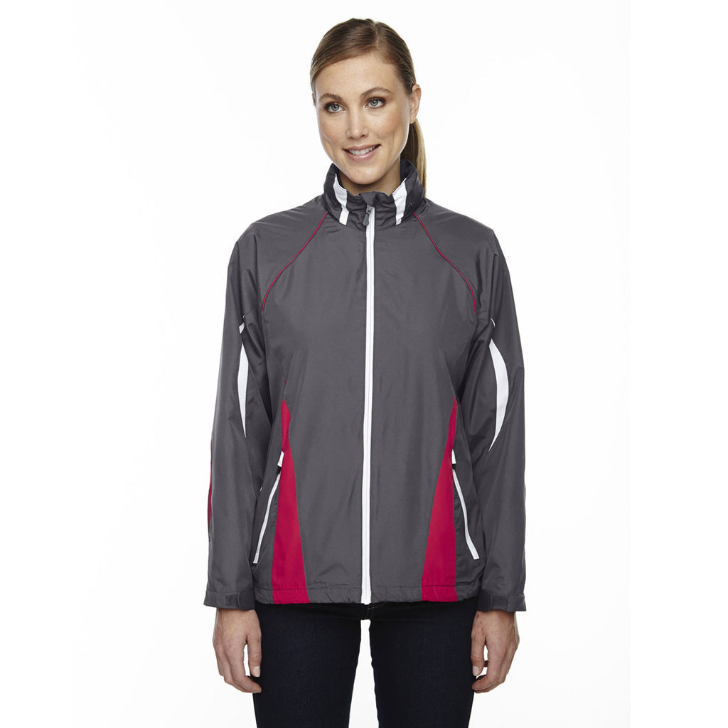 North End Women's Black Silk Impact Active Lite Colorblock Jacket