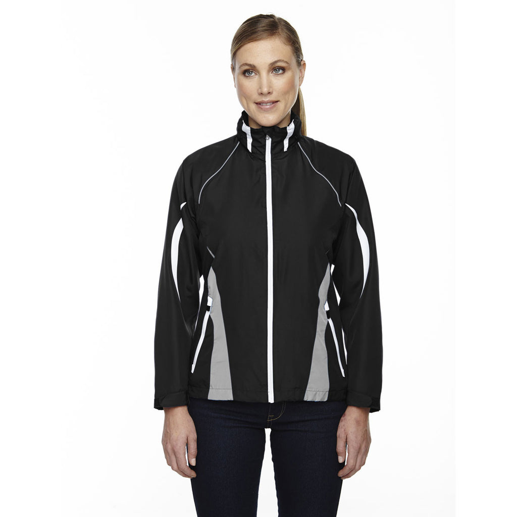 North End Women's Black Impact Active Lite Colorblock Jacket