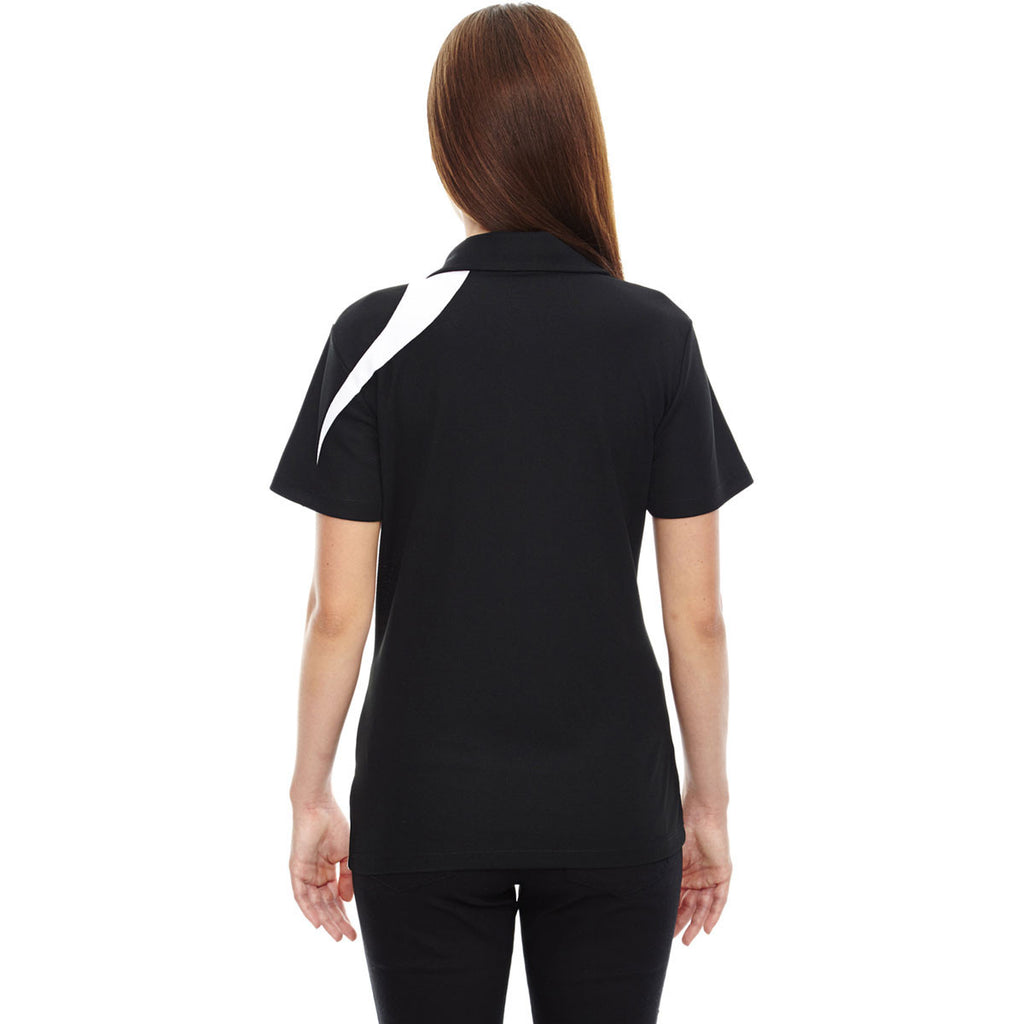 North End Women's Black Impact Performance Colorblock Polo