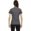 North End Women's Black Silk/ Acid Green Sonic Performance Polo