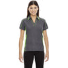 North End Women's Black Silk/ Acid Green Sonic Performance Polo