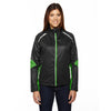 North End Women's Black/Acid Green Dynamo Performance Hybrid Jacket