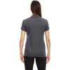North End Women's Black Silk Stretch Embossed Print Polo
