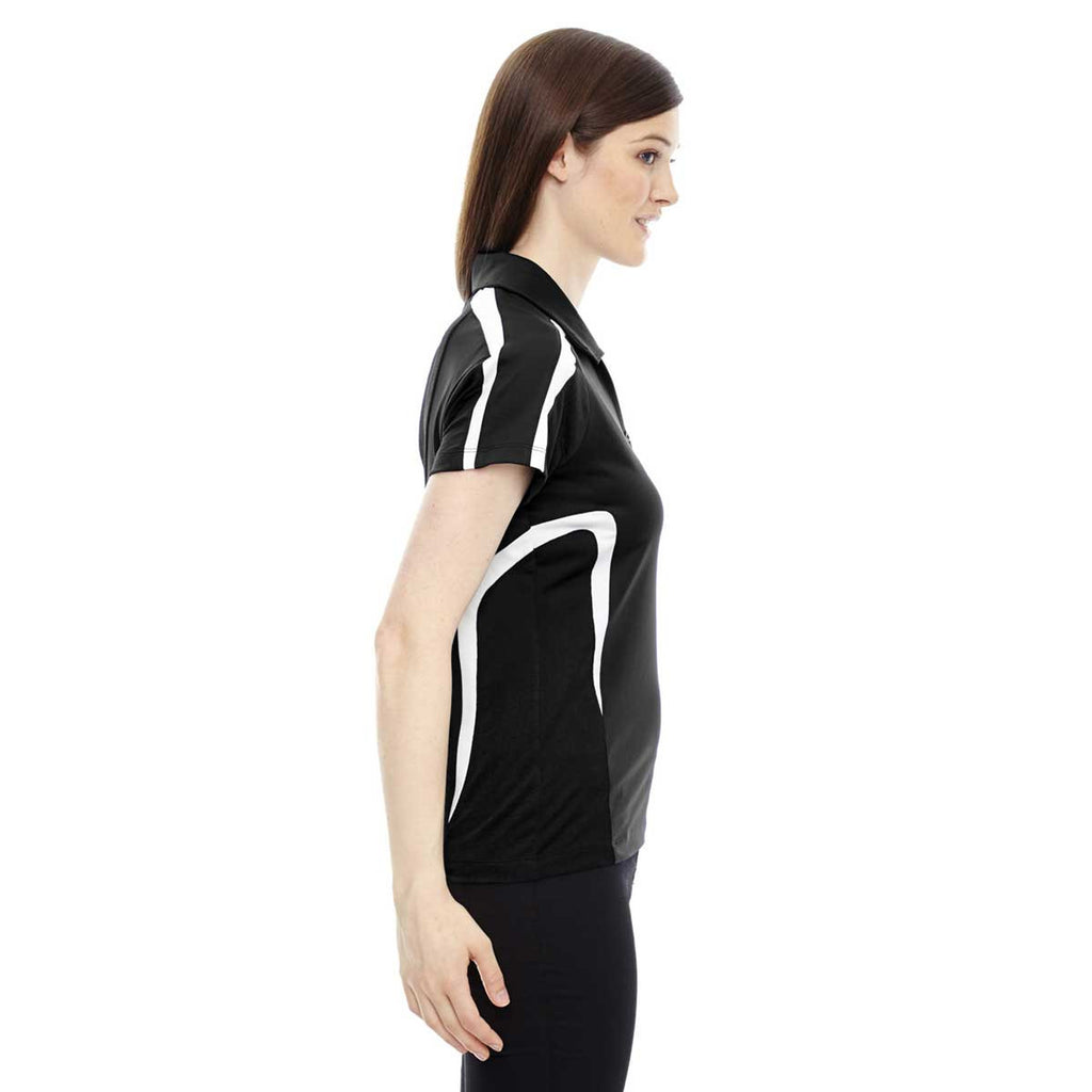 North End Women's Black Accelerate Performance Polo