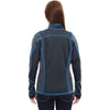 North End Women's Carbon/Olympic Blue Pulse Fleece Jacket with Print