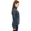 North End Women's Carbon/Olympic Blue Pulse Fleece Jacket with Print