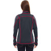 North End Women's Carbon/Olympic Red Pulse Fleece Jacket with Print