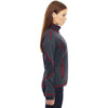 North End Women's Carbon/Olympic Red Pulse Fleece Jacket with Print