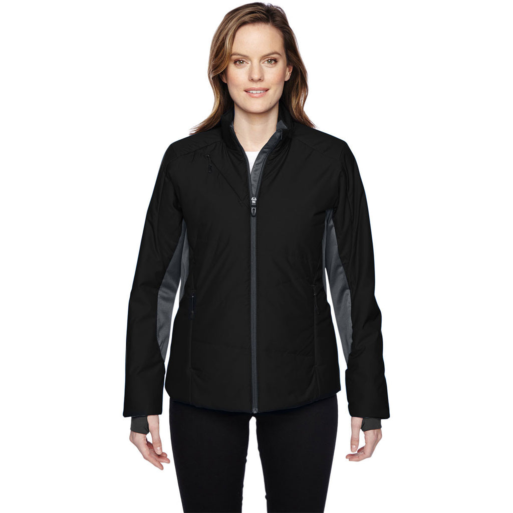 North End Women's Black Insulated Jacket with Heat Reflect Technology