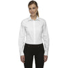 North End Women's White Performance Shirt with Roll-Up Sleeves