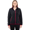 North End Women's Black/Olympic Red Fleece Jacket
