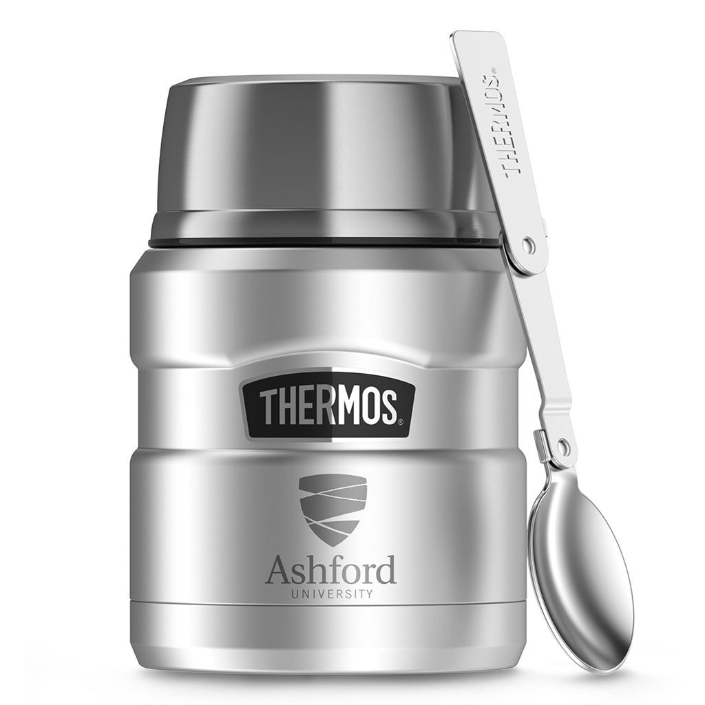 Thermos Stainless Steel Stainless King Food Jar with Spoon – 16 oz.
