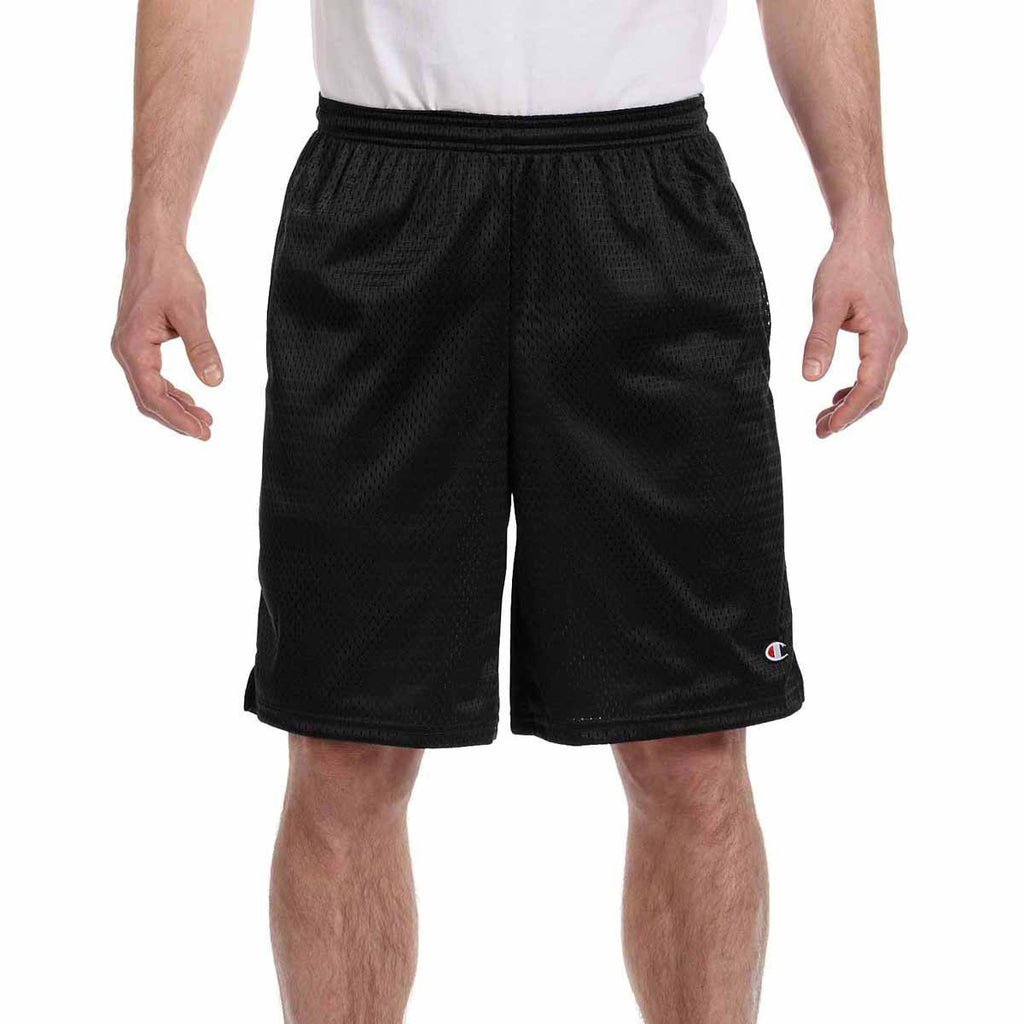 Champion Men's Black 3.7-Ounce Mesh Short with Pockets