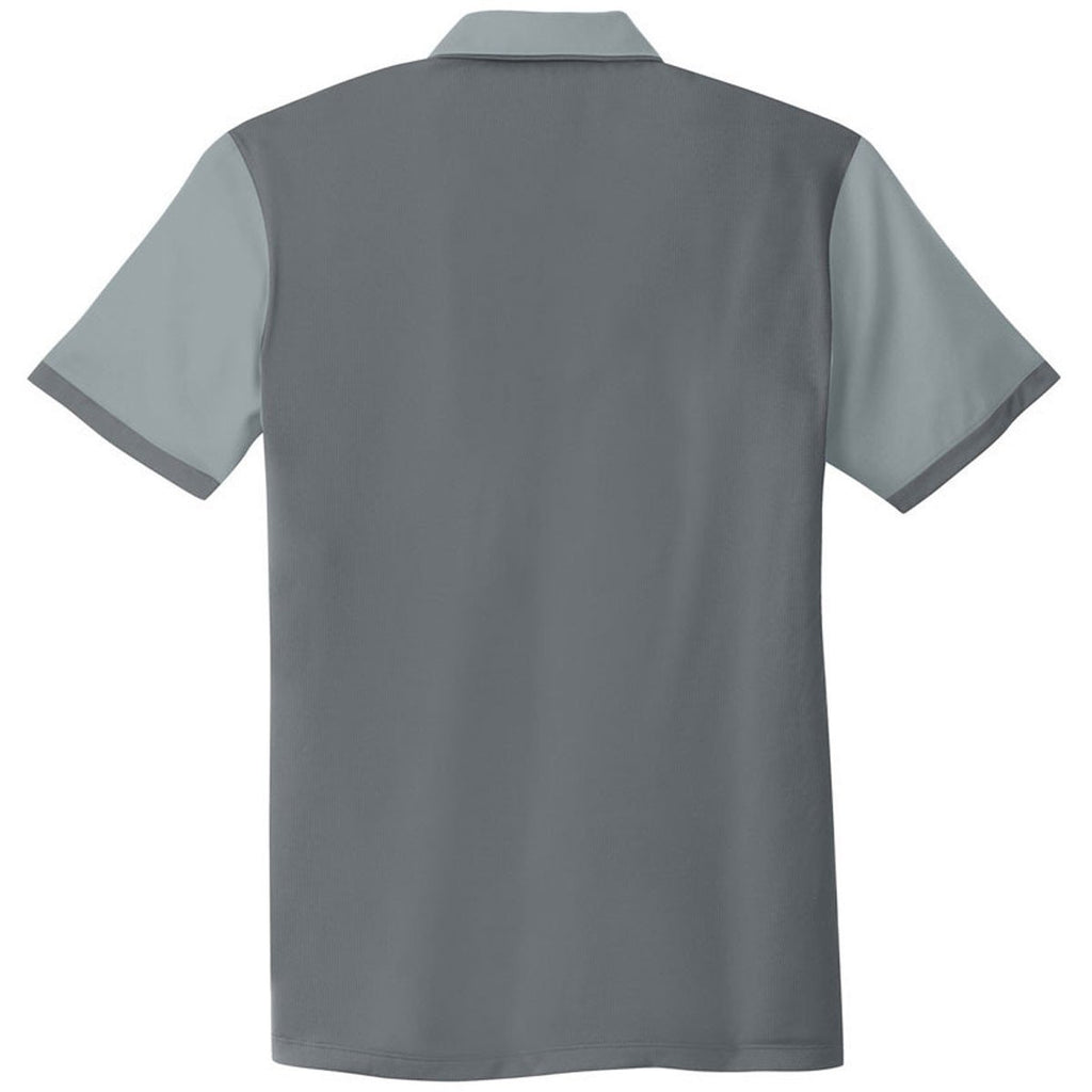 Nike Men's Cool Grey/Dark Grey Golf Dri-FIT Stretch Woven Polo