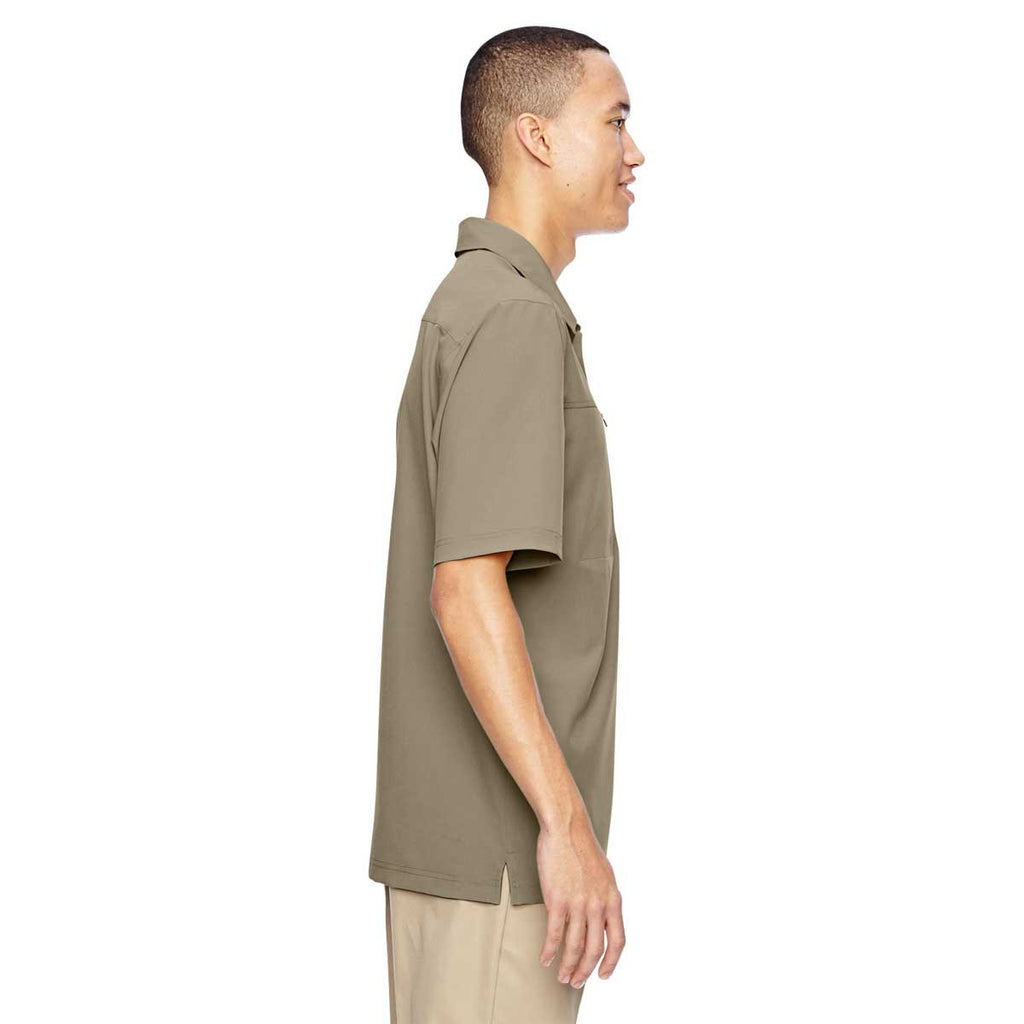 North End Men's Stone Excursion Crosscheck Performance Woven Polo