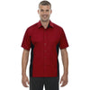 North End Men's Classic Red Tall Fuse Colorblock Twill Shirt