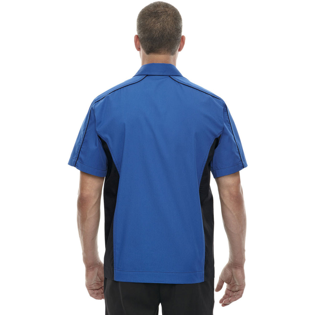 North End Men's True Royal Fuse Colorblock Twill Shirt